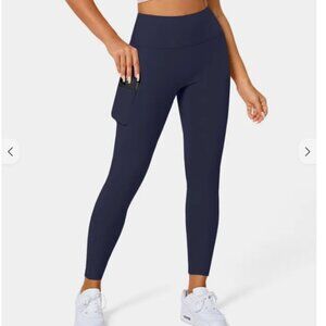 Softlyzero™ High Waisted Double Pockets Leggings-UPF50+ Peacoat full length